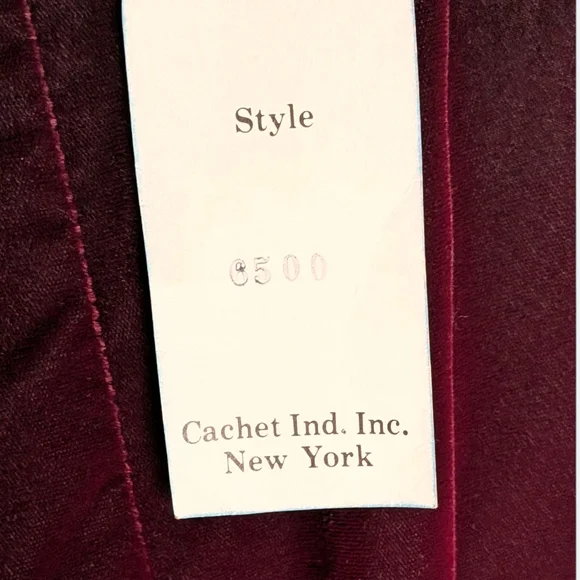 Vintage Cachet by Bari Protas Plum Velvet Romantic Evening Dress Size 16 NWT - Picture 14 of 14